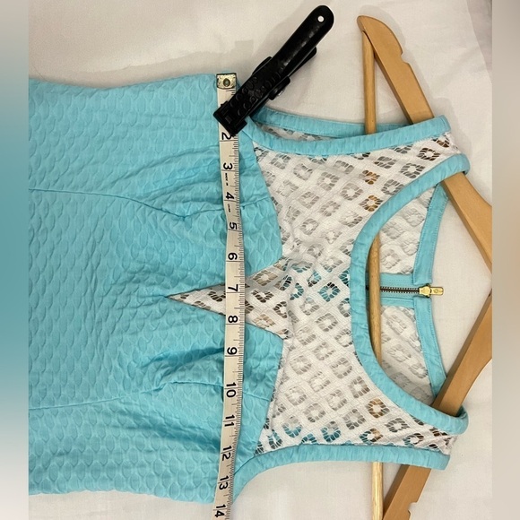 Lily PULITZER Shift Dress Women’s size XS Blue with Lace Trim Wedding Guest - Picture 10 of 12